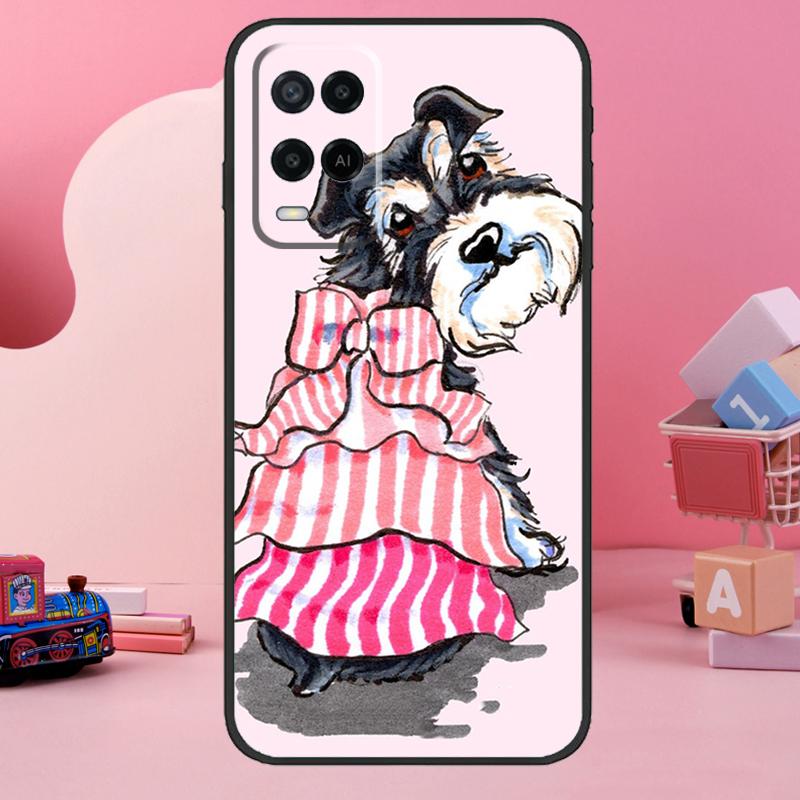 Miniature Schnauzer Dog Art Case For Oppo A98 A78 A18 A38 A58 A60 A80 A40 A77 A57 A17 A74 A54 A94 A96 A76 A16 A15 A5 Pro