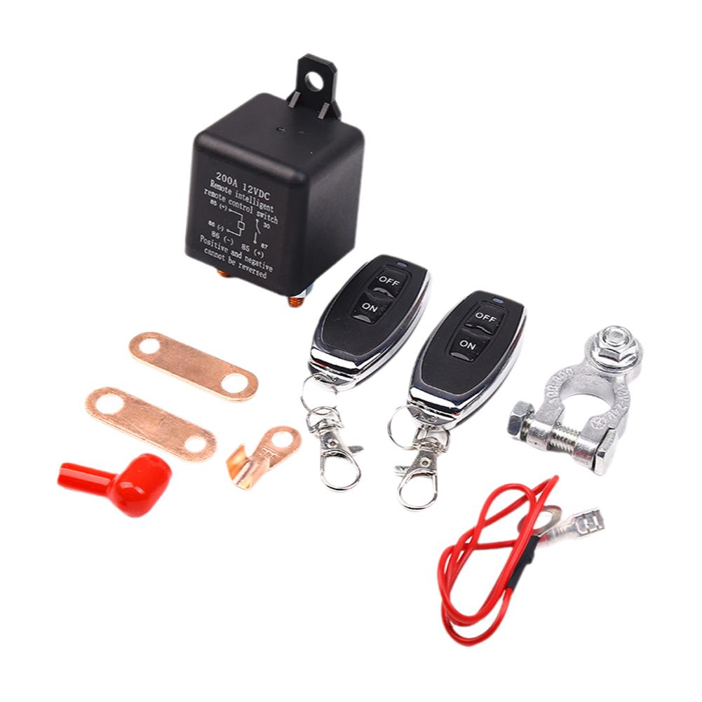 

Universal 12V Battery Disconnect Relay with Silver Contacts Fire Resistant PA Nylon Housing for Cars Trucks Anti-Theft