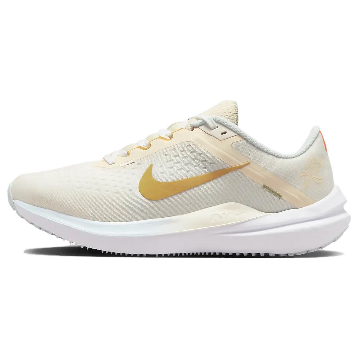 

Nike Air Zoom Winflo 10 Running Shoes White Sail Buff Gold Women s 38.5