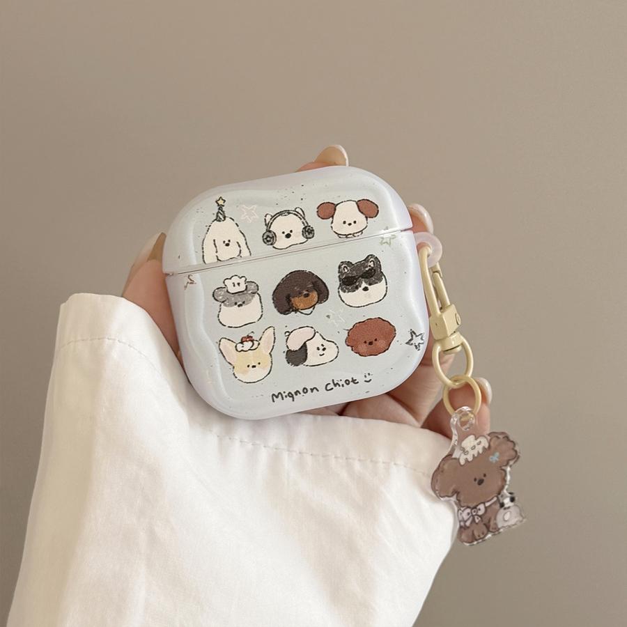 Cute 3D AirPods Case with Carabiner & Charms, Shockproof Dust-Proof Protective Cover with Cute Keychain Holder for AirPods Pro 2/1 AirPods 4/3/2/1