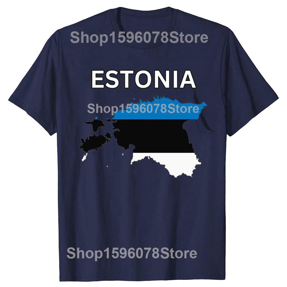 Funny Estonia Flag Map Graphic Tshirts Men Womens Fashion Casual Tshirt 100 Cotton Loose Oversized Estonian T Shirt