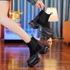 8598 Martin Boots Women's 2025 Autumn and Winter New British Style Versatile Short Boots High Thick-soled Inner Heightening Smoke Boots