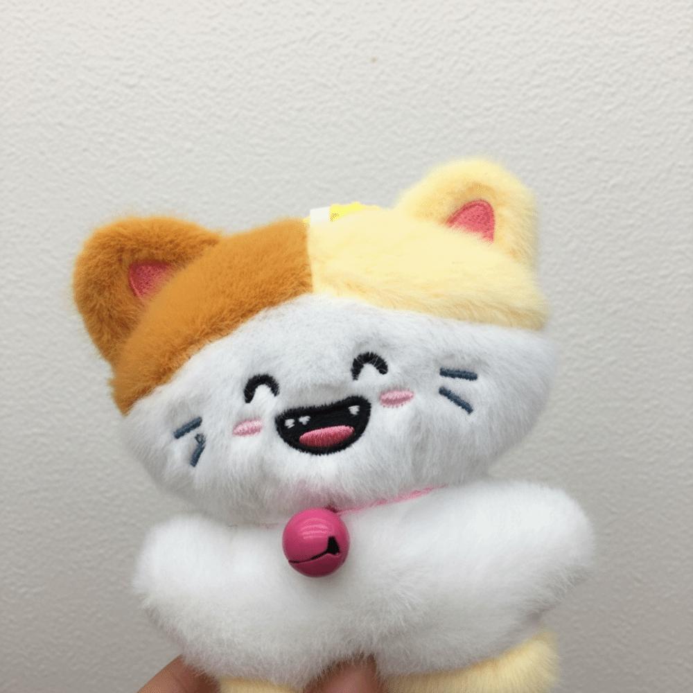 Bell Cat Plush Toy Keychain Stuffed Cat Plush Pendant Cute Cat Doll Pendant Kids Gifts