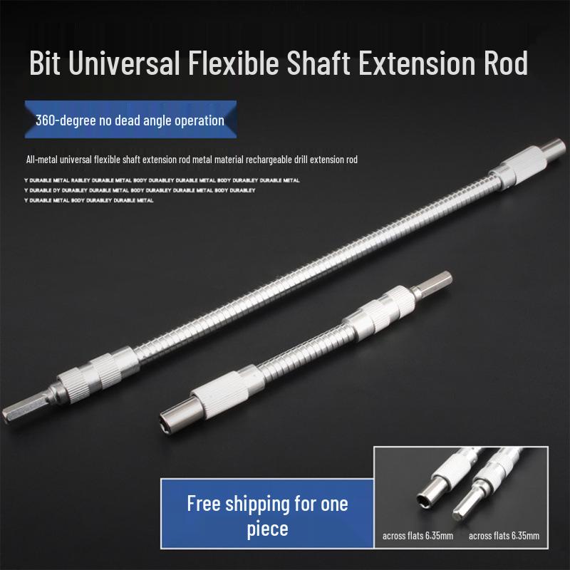 Universelle flexible Schaftverlängerung für Bohrmaschine & Schraubendreher - Multifunktional, Flexible Verbindungsstange & Bit.