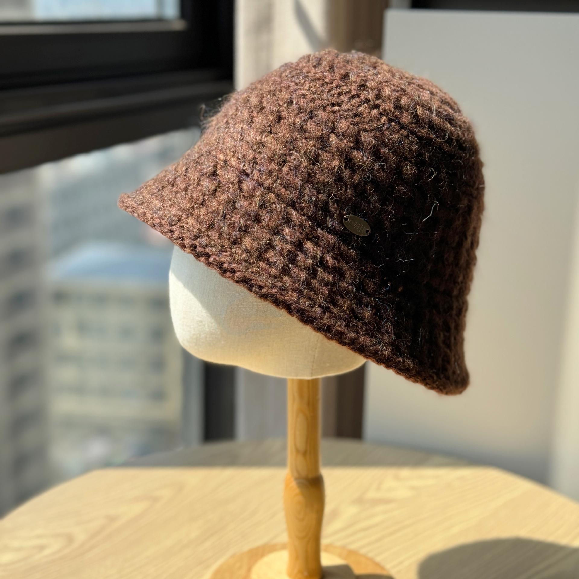 

Fisherman Hat Women s Autumn and Winter Korean Fashion Versatile Simple Face Revealing Small Warm and Coldproof Knitted Hat Adjustable