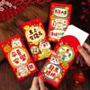 6pcs Cartoon Pattern Lucky Red Pockets Traditional Money Envelope  Lunar New Year