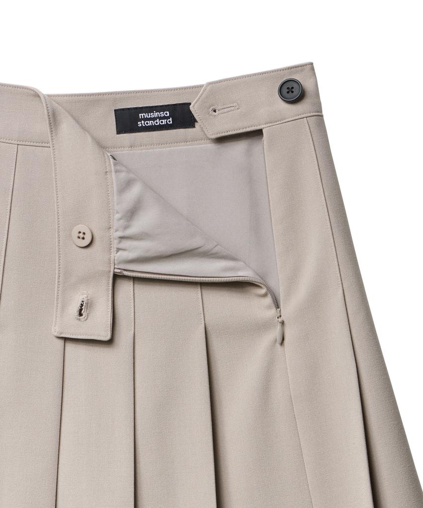 Musinsa Standard Woman Women'S Pleated Mini Skirt [Light Beige]