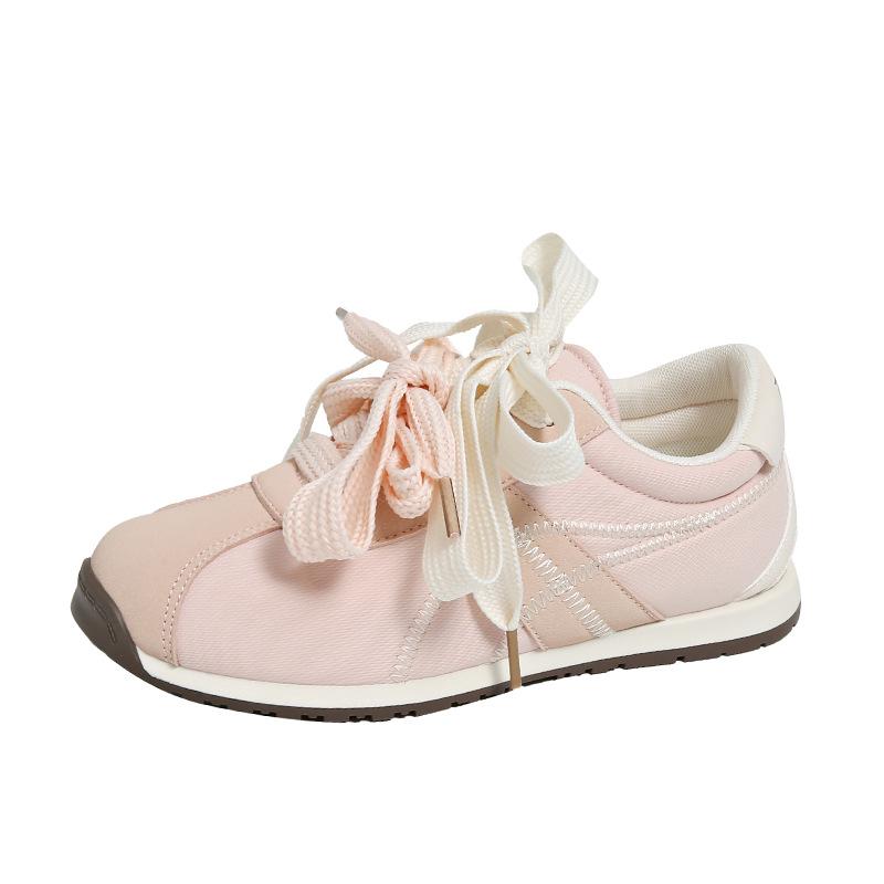 2025 Spring New Thick-soled Heightening Sports Shoes Ins Student Versatile Casual Niche Retro Little White Shoes Board Shoes