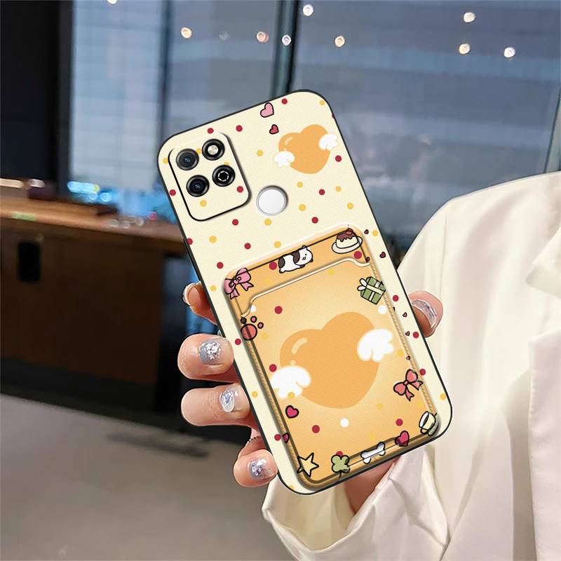 Cartoon Graffiti Phone Case For Huawei Honor Play5T Card slot Waterproof Fashion Design Durable Card bag Dirt-resistant