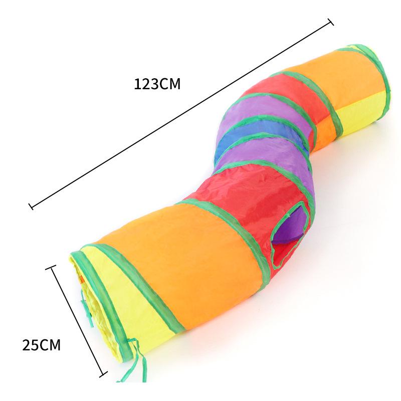 Cat Tunnel Long T/Y Ways Cat Play Tunnel Foldable Funny Interactive Indoor Play Toys Games Kitty Cubes Pet Supplies
