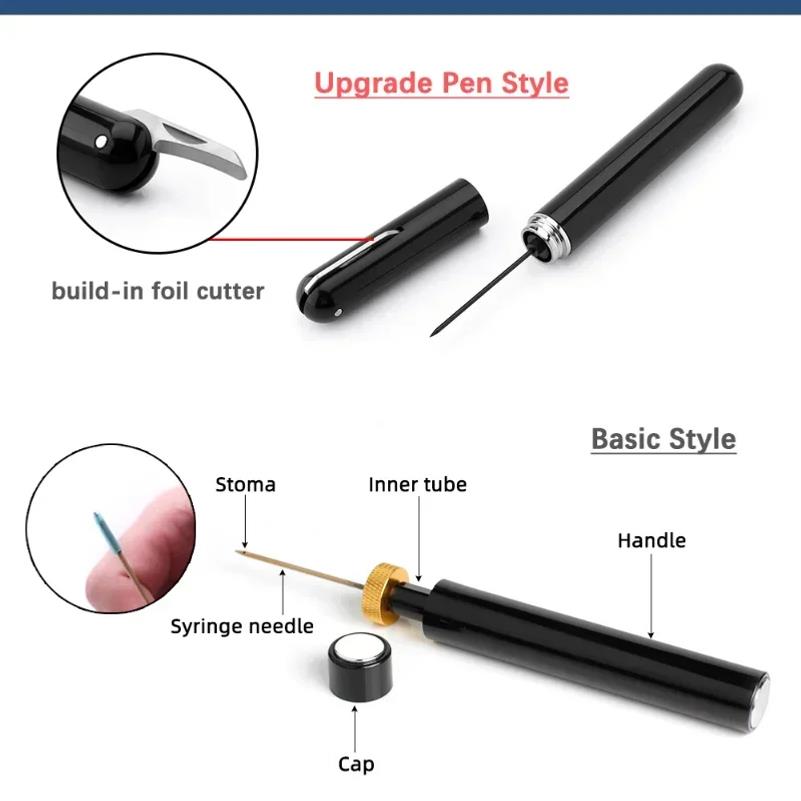 Safety Air Pump Wine Bottle Opener with Foil Cutter Wine Corkscrew Stainless Steel Pin Wine Air Pressure Corkscrew Cork Remover1