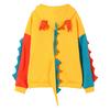 Fashion Women Casual Loose Long Sleeve Splice Dinosaur Sweatshirt Tops