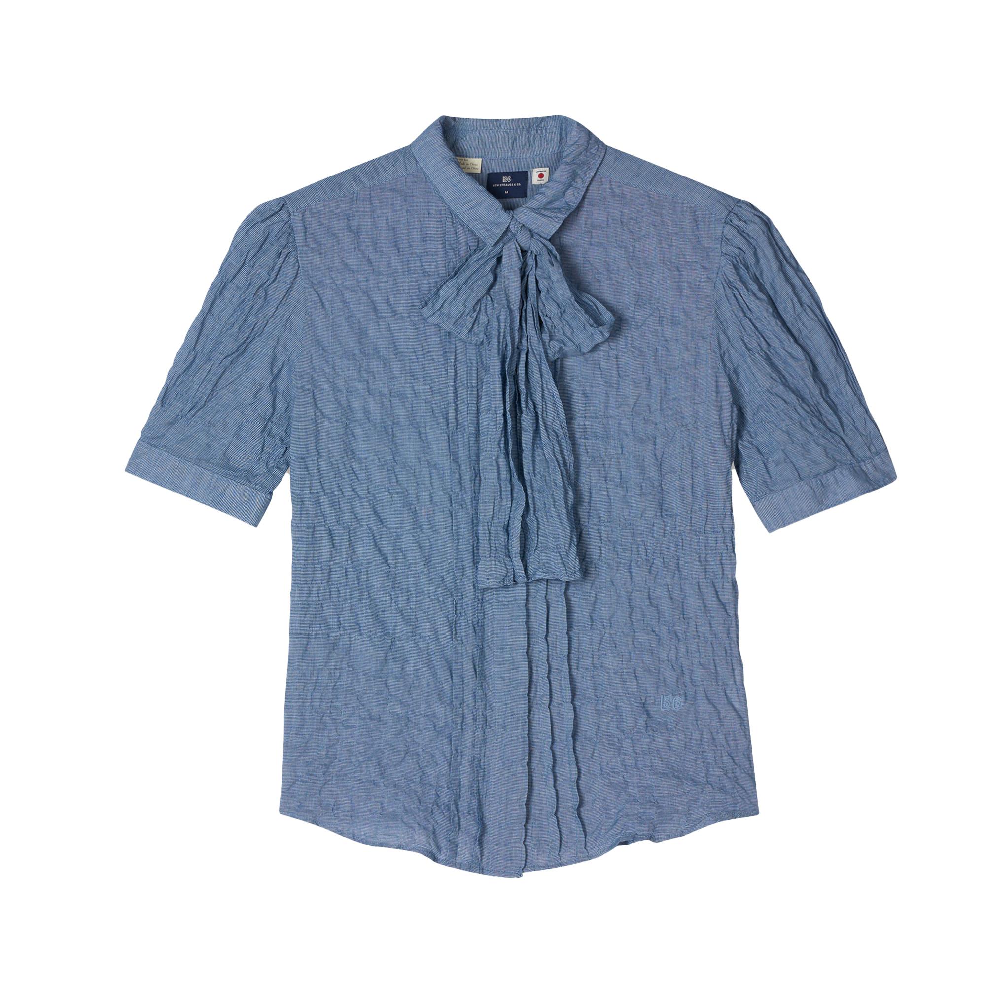 Levis Стандартная Модная Универсальная Удобная Джинсовая Рубашка с Коротким Рукавом Женская рубашка 005T3-0000 XS