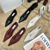 Bailamos Neue Damen Flache Schuhe Mode Spitze Flach zum Hineinschlüpfen Elegante Ballerinas Weiche Flache Ferse Kleid Einzelne Schuhe