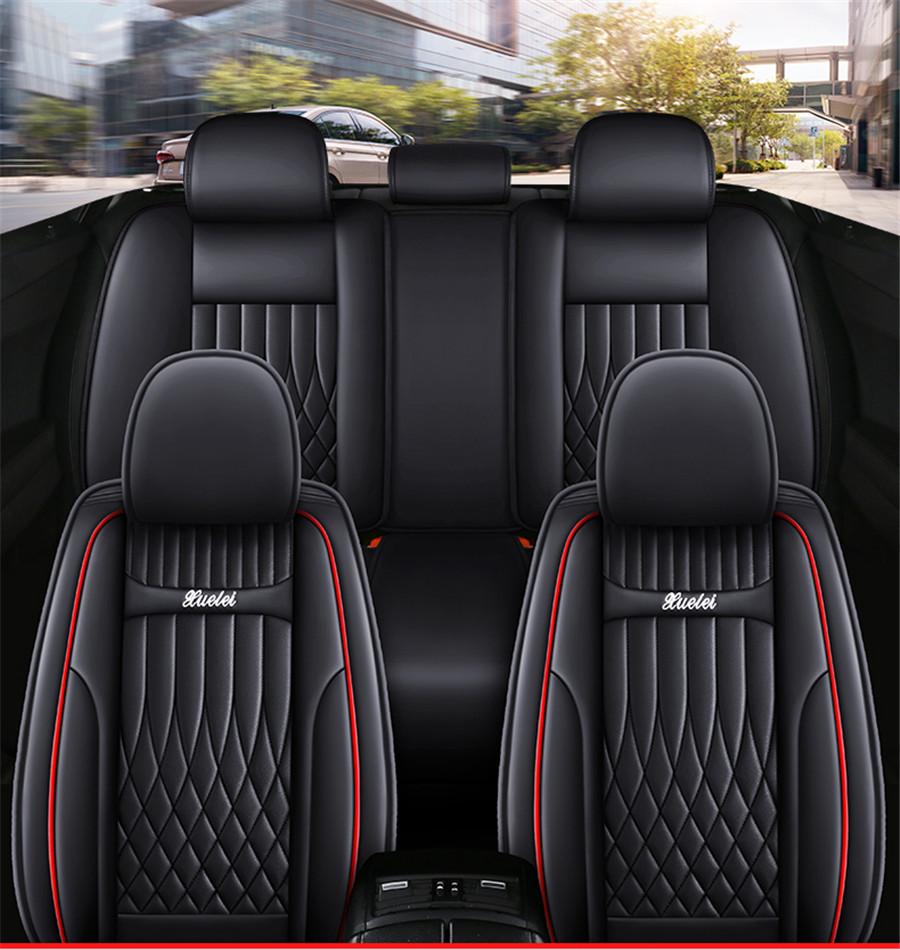 Universal Luxury Stripe Wear-resistant PU Leather 5D Surround Breathable Auto Car Seat Covers Car Interior Accessories