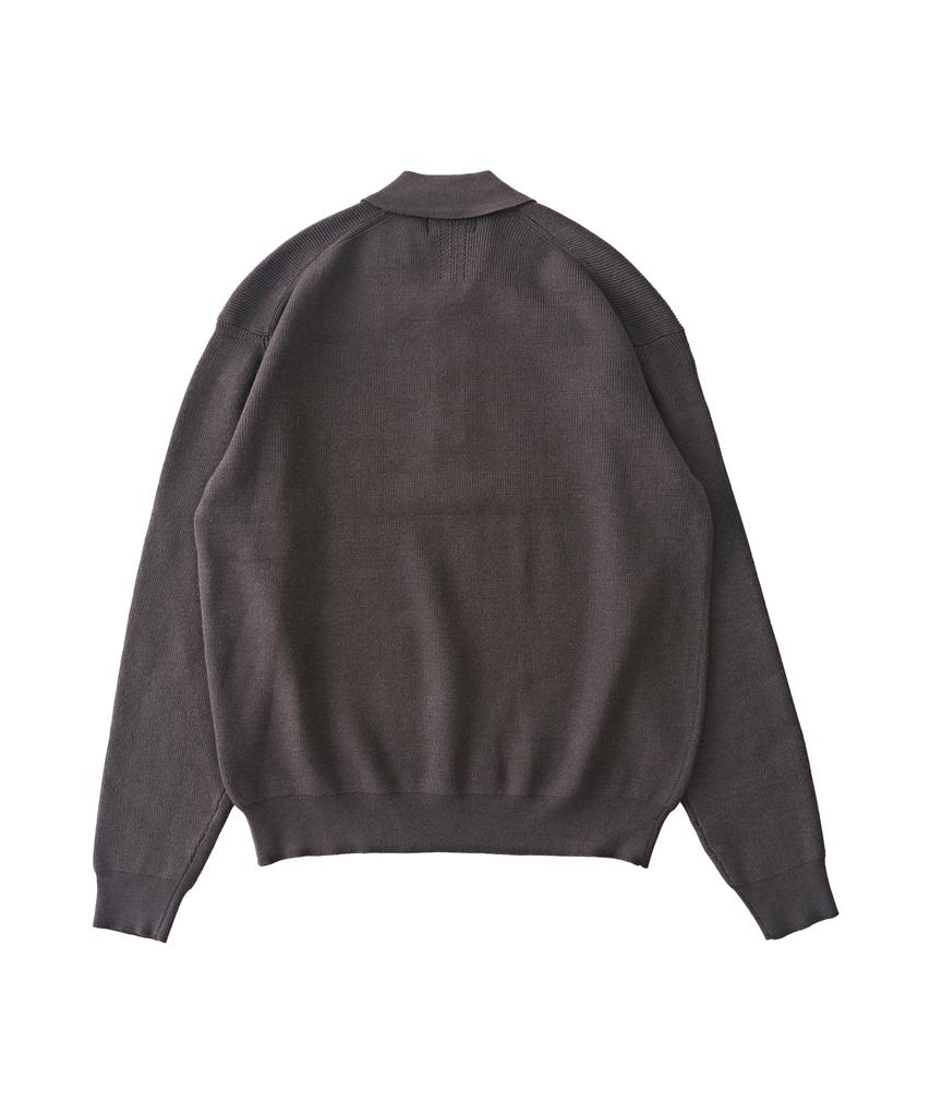 ANALOG MOOD Hazzi Button-Up Collar Knit (Charcoal)