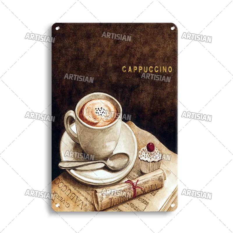 Rusty Coffee Metal Poster Decorative Plate Classic Tea Metal Signs Home Bar Cafe Wall Decor Signs Old Metal Plaque Wall Plate