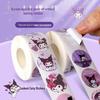 Kuromi Swirl Stickers: Cute Cartoon Journal Stickers for Little Girls, Back-to-School Sealing Stickers