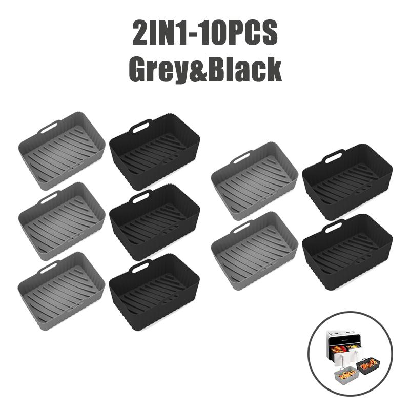 Food Grade Air Fryer Silicone Liners for Ninja Dual Air Fryer Non-Stick Air Fryer Basket Accessories for Ninja