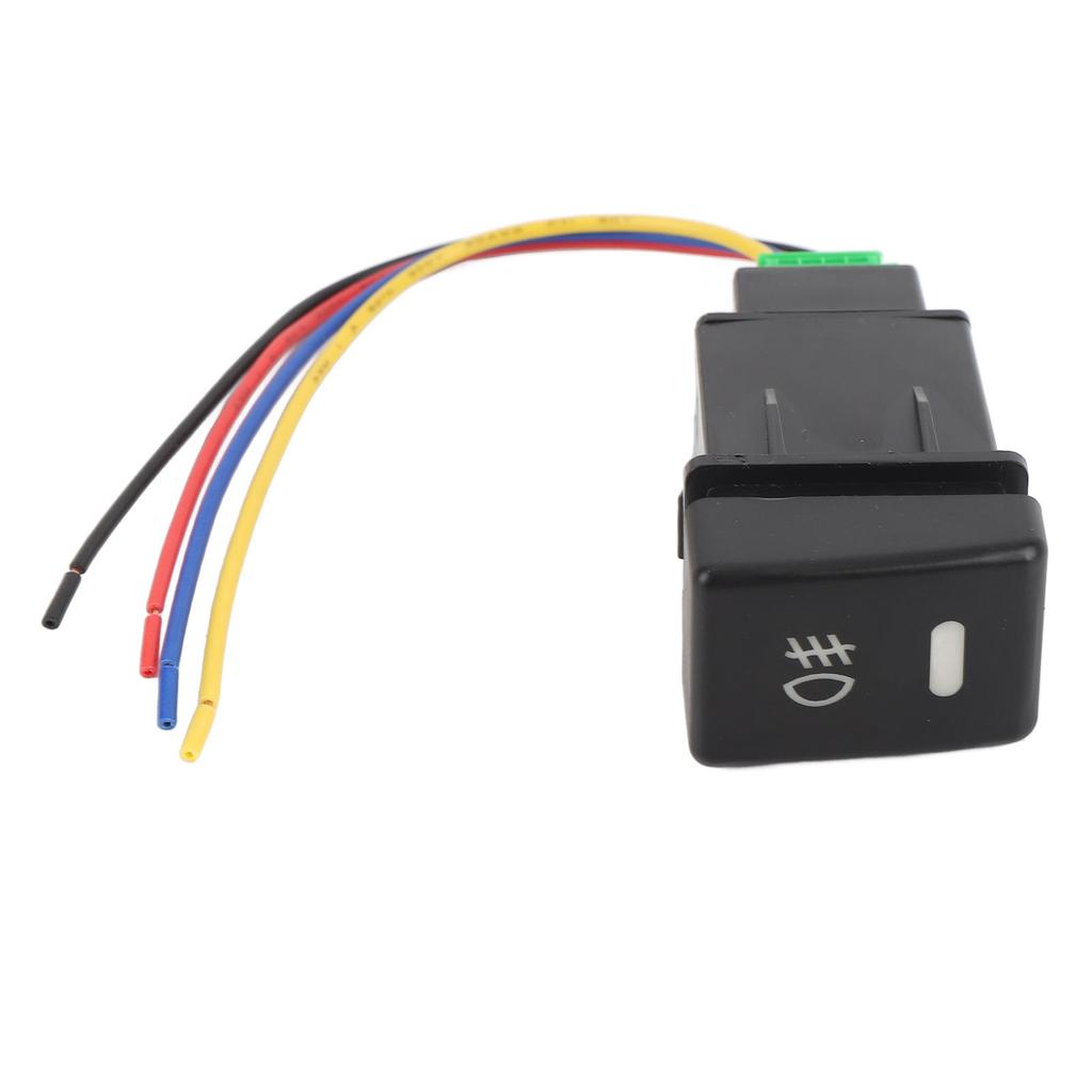 4 Pole 12V Button Switch with LED Indicator Light Fog Light Push Button Switch Replacement for ISUZU MU X