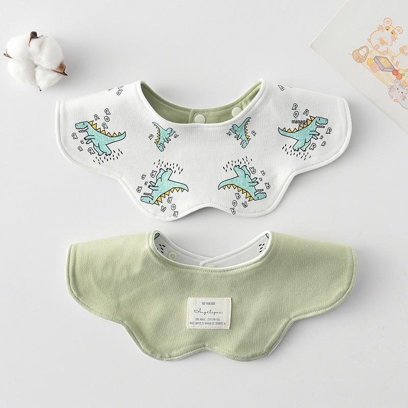 Korean Style A-Type Pure Cotton Double-Sided Baby Bib for 0-2 Years