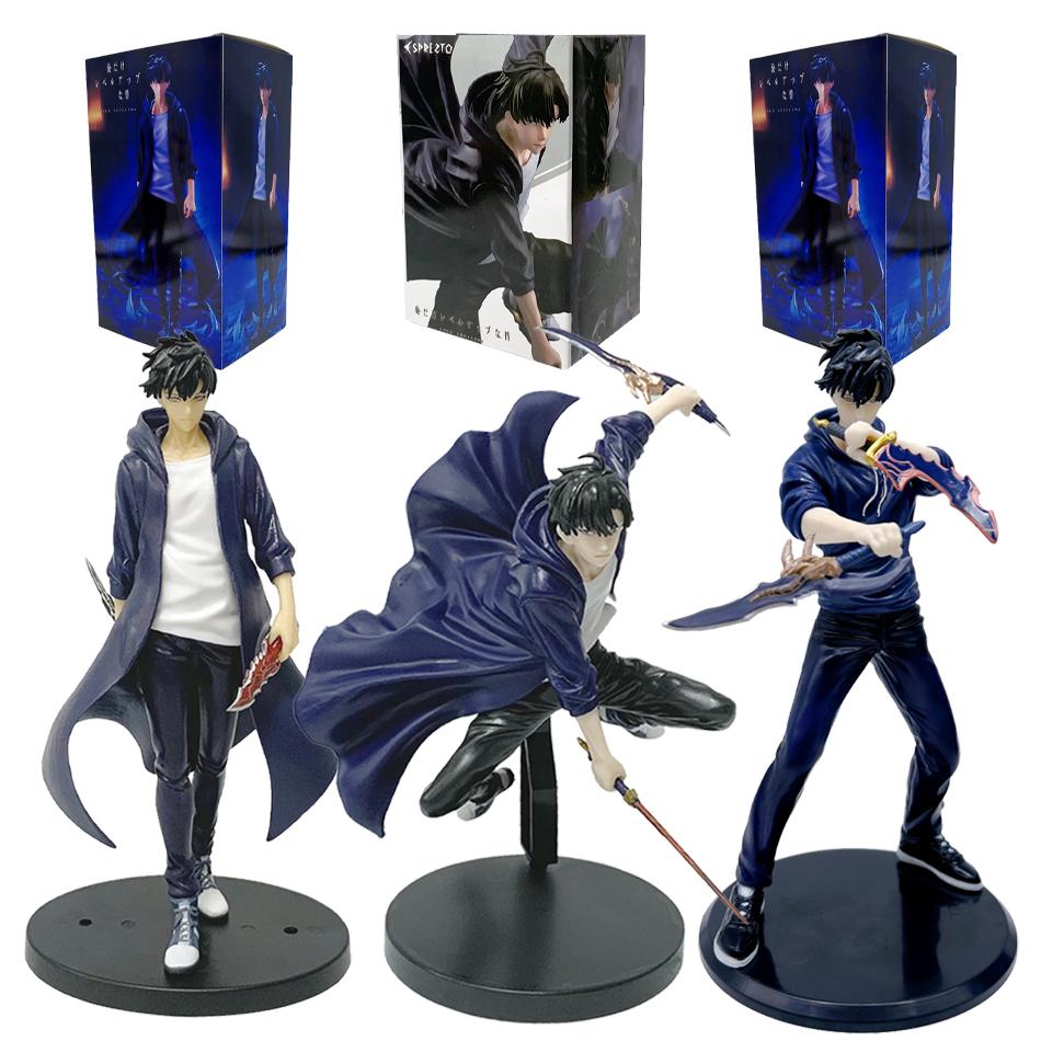In Stock Solo Leveling Shadow King Figure Sung Jinwoo Cheng Xiaoyu Handheld Model Desktop Ornament Anime Collection Model Gifts