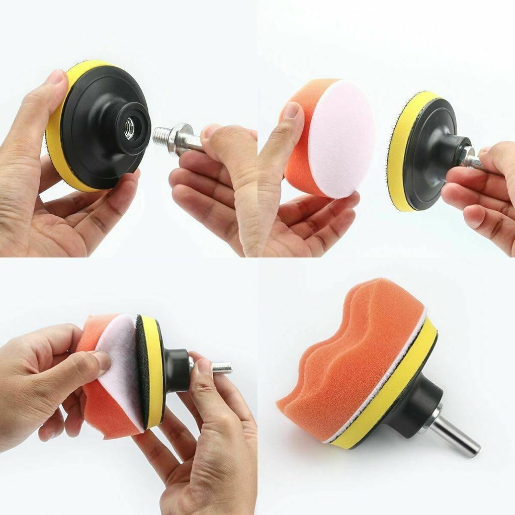 14pcs Car Polishing Kit Buffing Pad 1/3''/6mm Wheel Polishing Cone Car Body Wheels Body Wheel Care Tools Car Cleaning Tools J19