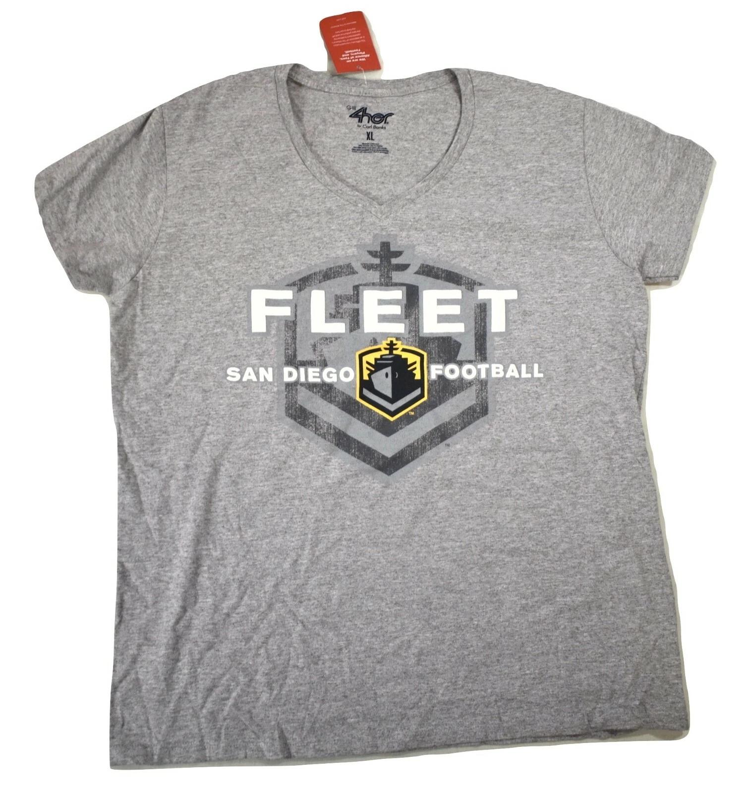 G-III 4 Her By Carl Banks Womens AAF San Diego Fleet Football Shirt NWT XL S