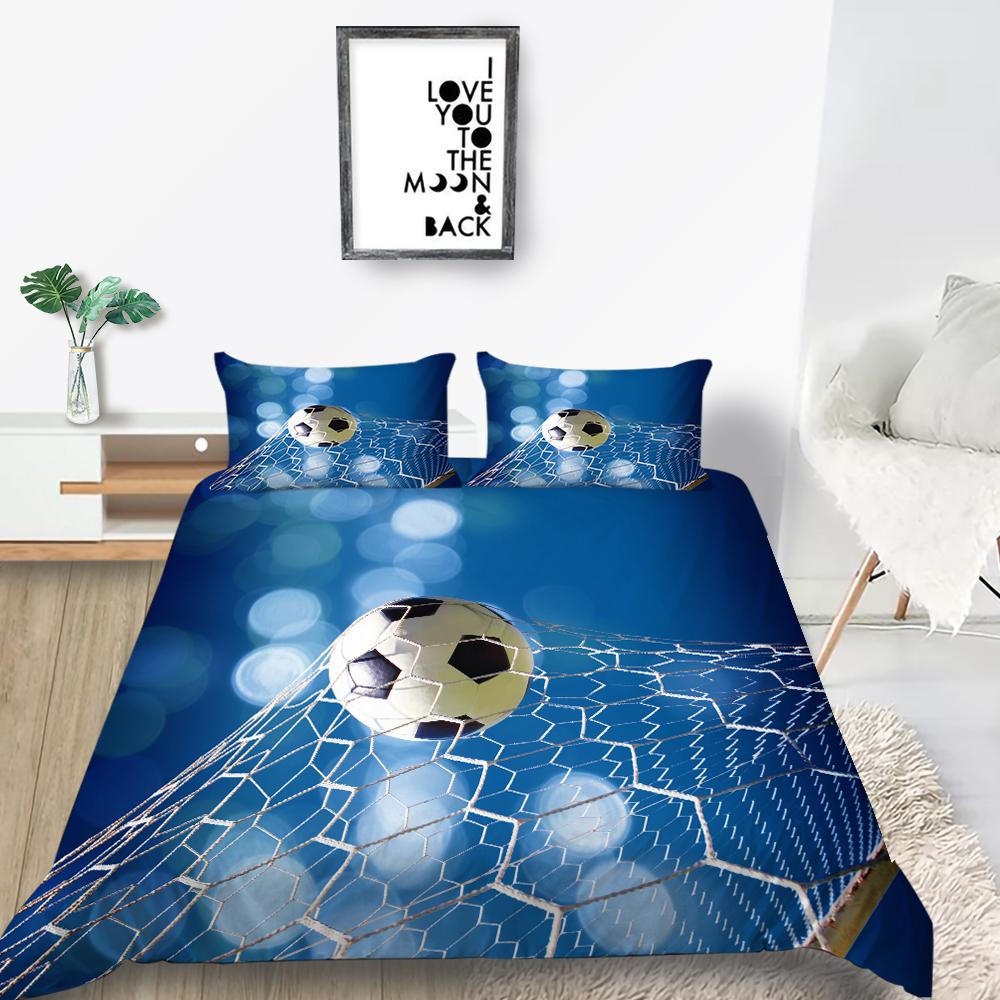 3D Football Bedding Set, Sports Down Duvet Cover, Pillowcase 2/3 Pieces, Boys and Teens, Athlete Room,soft Home Textile, World Cup Quilt Cover