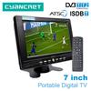 LEADSTAR D768 7-дюймовий портативний телевізор DVB-T2 ATSC ISDB-T tdt DTT Цифровий та Аналоговий міні маленький Автомобільний телевізор Підтримка TF H.265 AC3