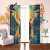 Moose Portrait - Printed curtain, polyester semi-transparent 2pcs curtain - for living room decor, home decor (excluding poles)