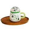 Cute Pet Panda Student Water Cup Ceramic Cup with Lid High Value Drinking Water Cup Office Coffee Cup Mug Souvenir