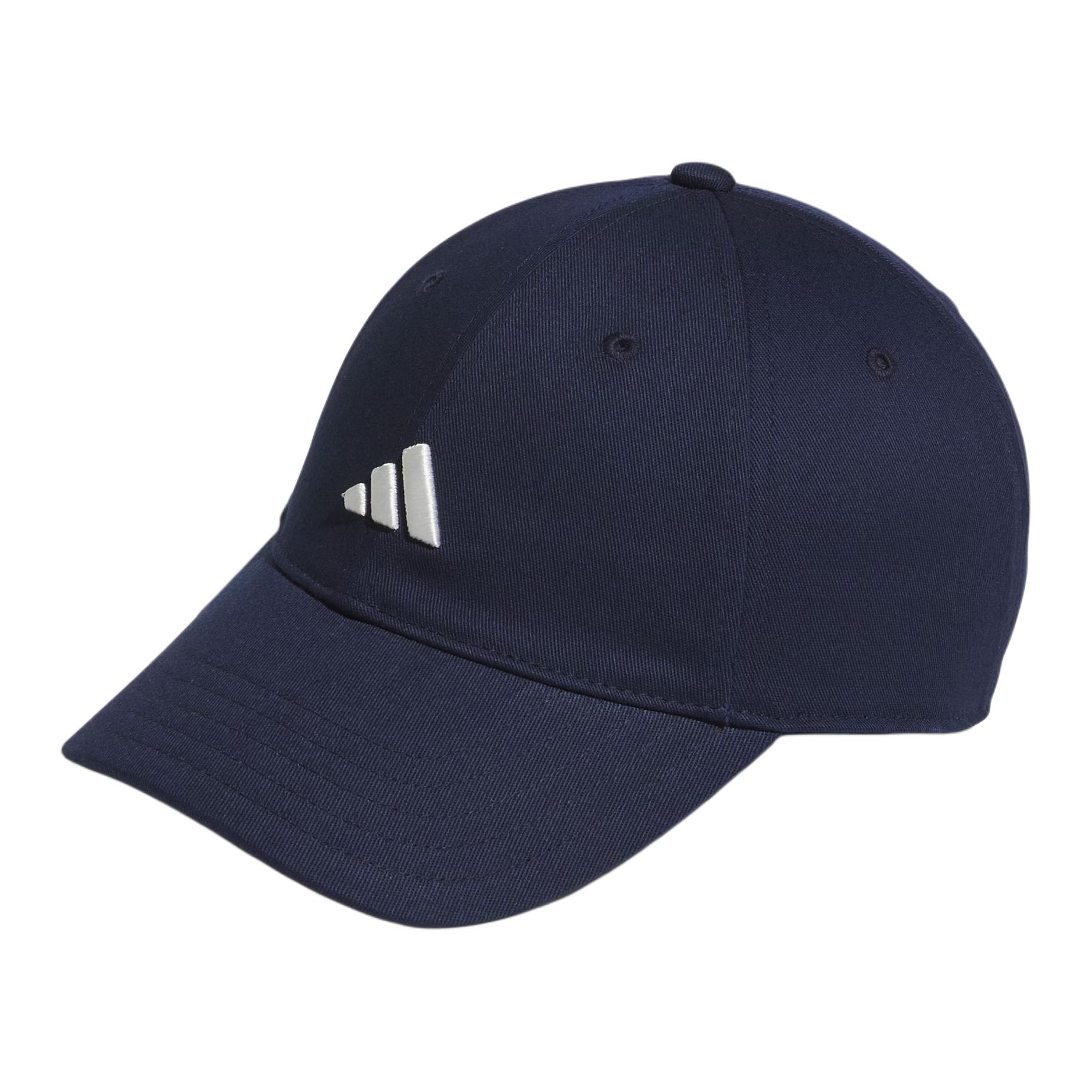 Adidas Embroidered Logo Baseball Cap Unisex Hats Navy-Blue JN9635 OSFM