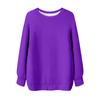Women's Solid Color Round Neck Long Sleeved T-shirt Sweatshirt Top