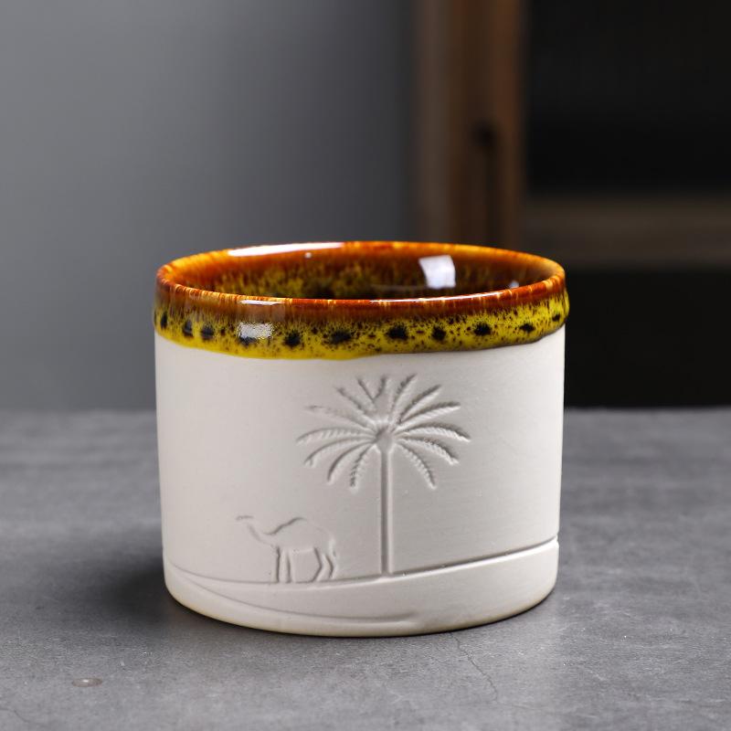 Japanese Style Ceramic Kiln Change Coffee Mugs Creative Retro Home Office Breakfast Couple Milk Tea Cups Drinkware Water Cup