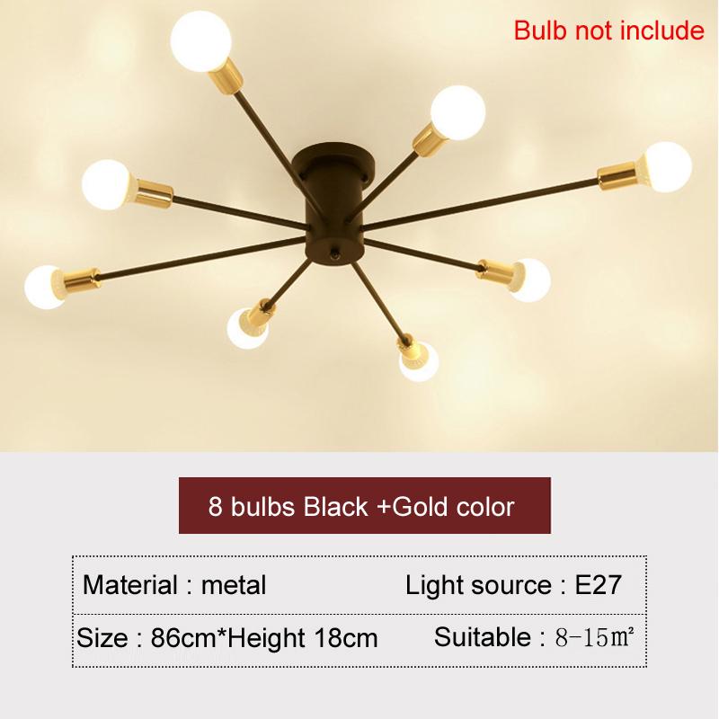 Decoration Home Chandelier Living Room Dining Table Light Vintage Ceiling Light Hanging Ceiling Lamps for Bedroom Flush Mount