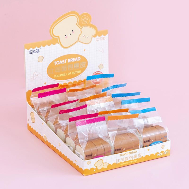 

Мультяшный ластик в виде ломтика тоста для школьников Toast Eraser [Pack of 4]