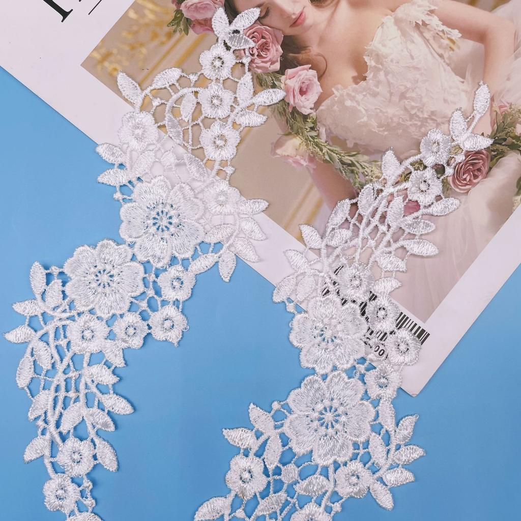 Water Soluble Embroidery Lace Flower To Flower Accessories Collar Flower Wedding Dress Decoration Bridal Headgear Diy Lace Accessories