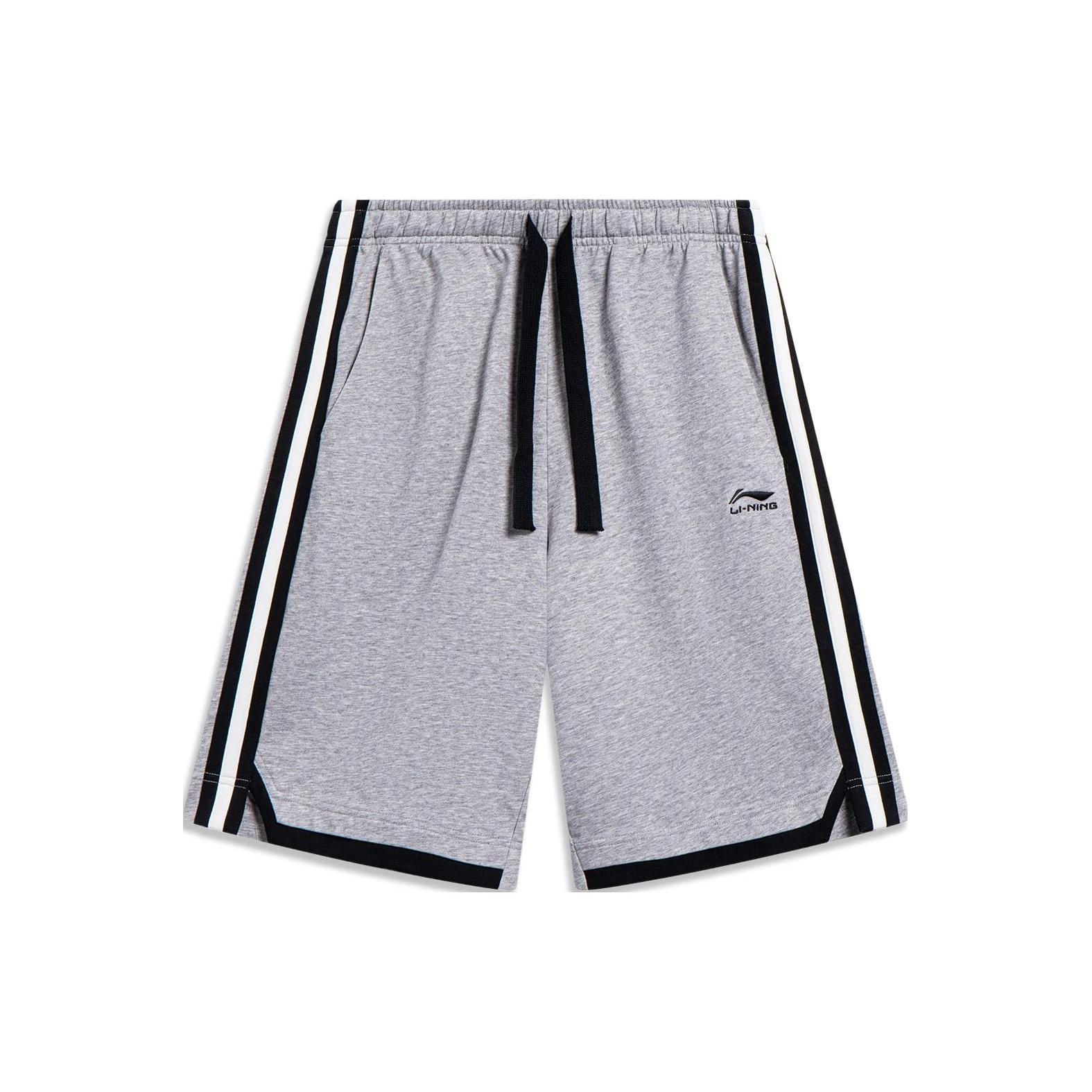 Li-Ning Striped Color Block Shorts  Grey Black  Men s AKST639-4 L
