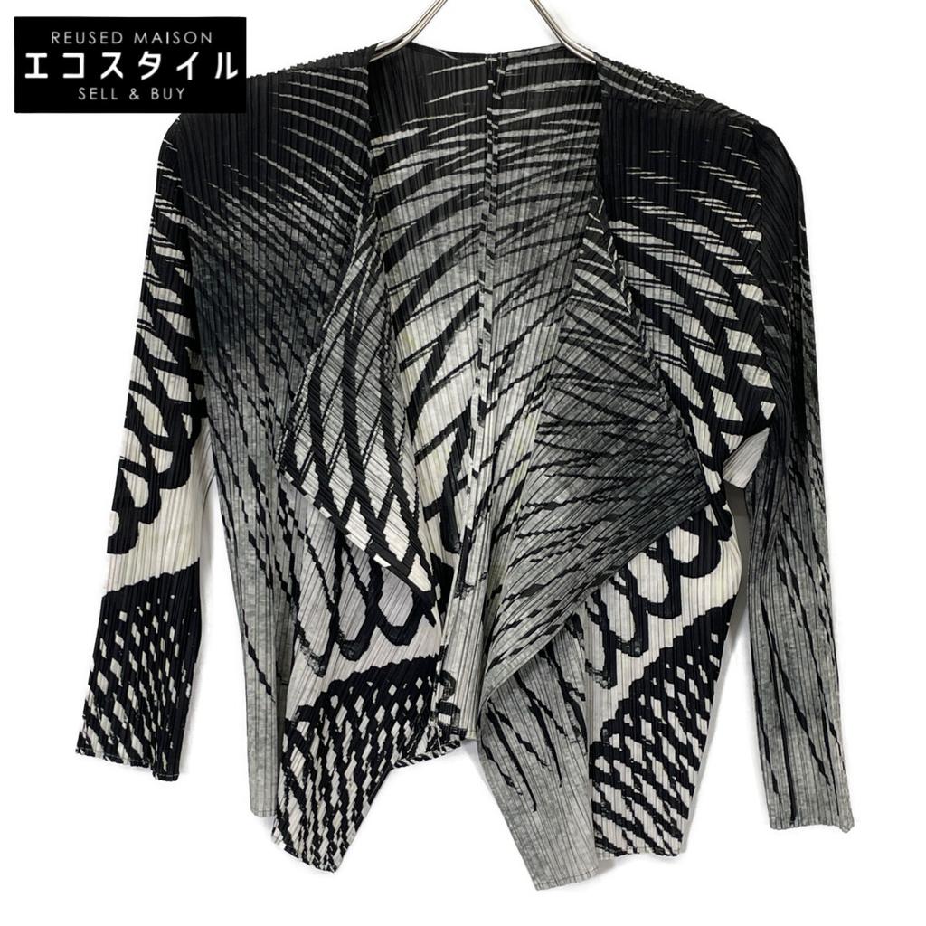 PLEATS PLEASE PP71-J0682 Monotone Motion Blouse Shirt Top tops 3 grayUsed