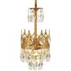 Vintage French Crown Crystal Chandelier - All-Copper Full Spectrum for Living Room, Bedroom, Entry, Bedside, or Wedding Décor.
