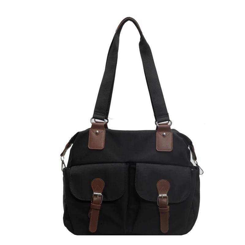Decorative Nylon Shoulder Bag for Women Casual Monochromatic Large Capacity Fashion Bag Quality