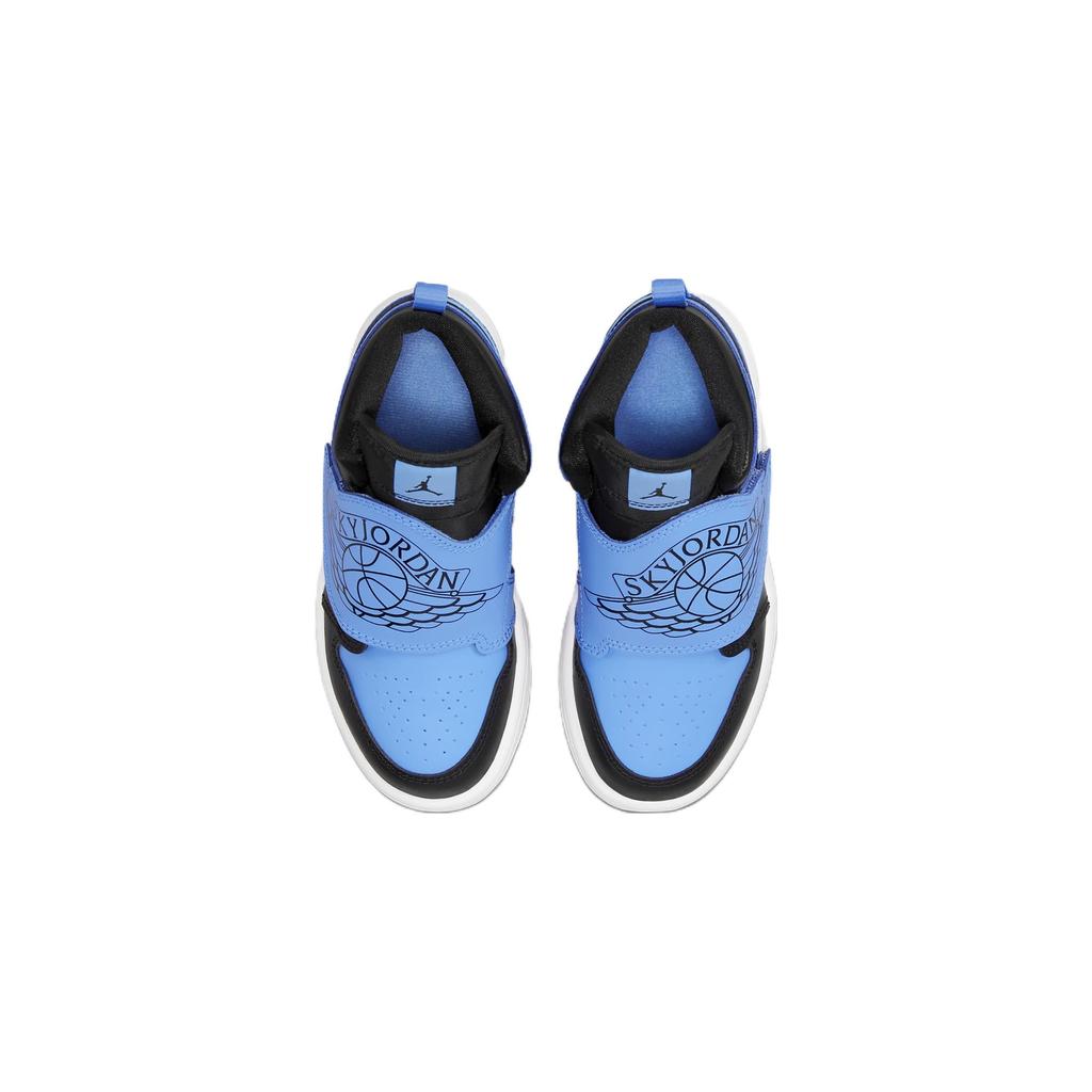 Air Jordan Sky Jordan 1 PS University Blue Kids Sneakers Black White BQ7197-041