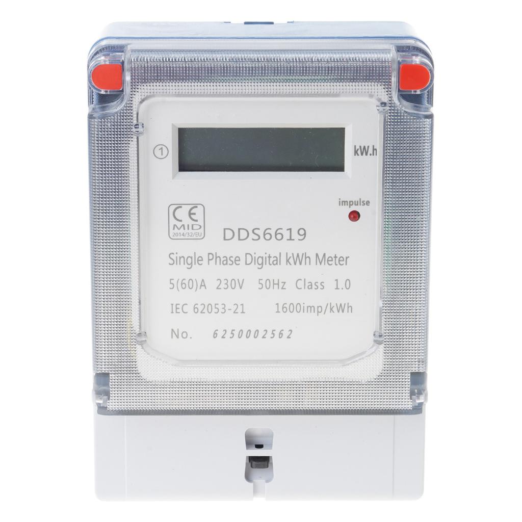 Wall Digital kWh Meter Single Phase Energy Meter For Accurate Home Energy Measurement Real Time Consumption Display