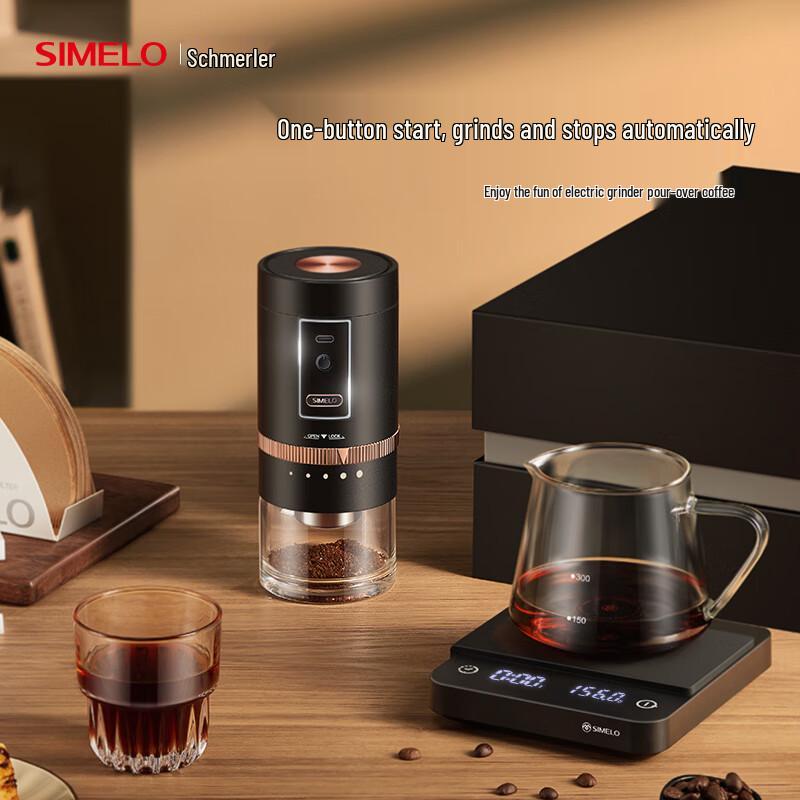 SIMELO Electric Coffee Grinder Pour-Over Coffee Set