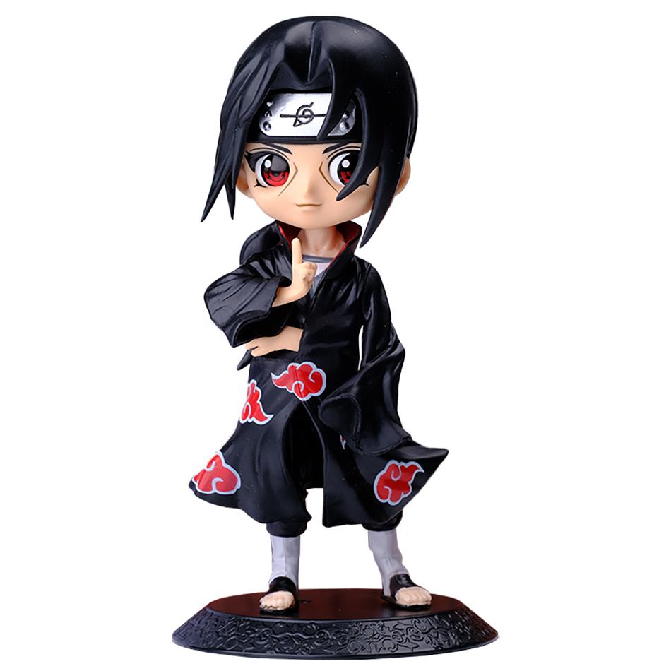 15,5 cm Anime Postać Naruto Uzumaki Naruto Uchiha Sasuke Ręcznie robiony Model PVC Ozdoba Zabawka dla dzieci Periferia Anime Uroczy Prezent