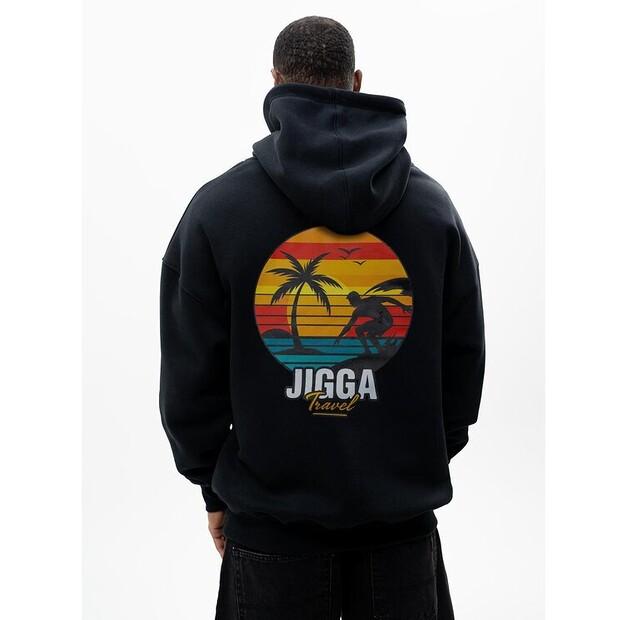 Толстовка Jigga Wear Широкая свободная кенгурка толстая EU XL