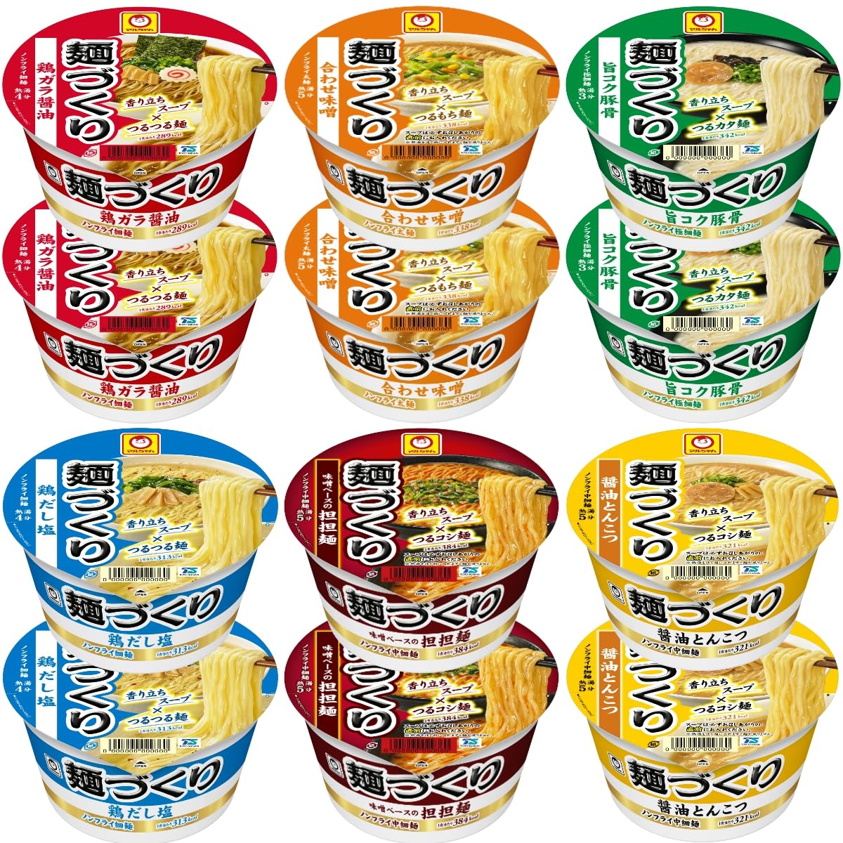 

6 types of 12 servings noodles,