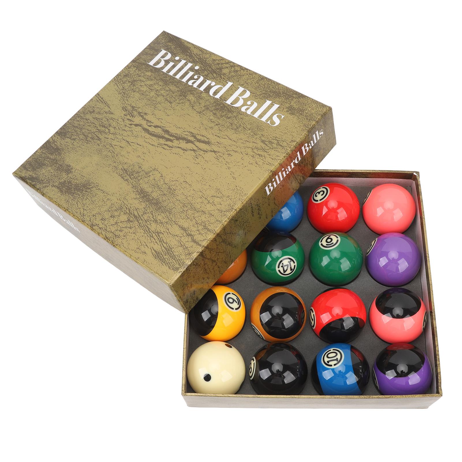 Biljartballen Hars Hoge Wrijvingsweerstand Professionele TV-stijl Poolballen Set voor Toernooipraktijk 2,25 inch beige