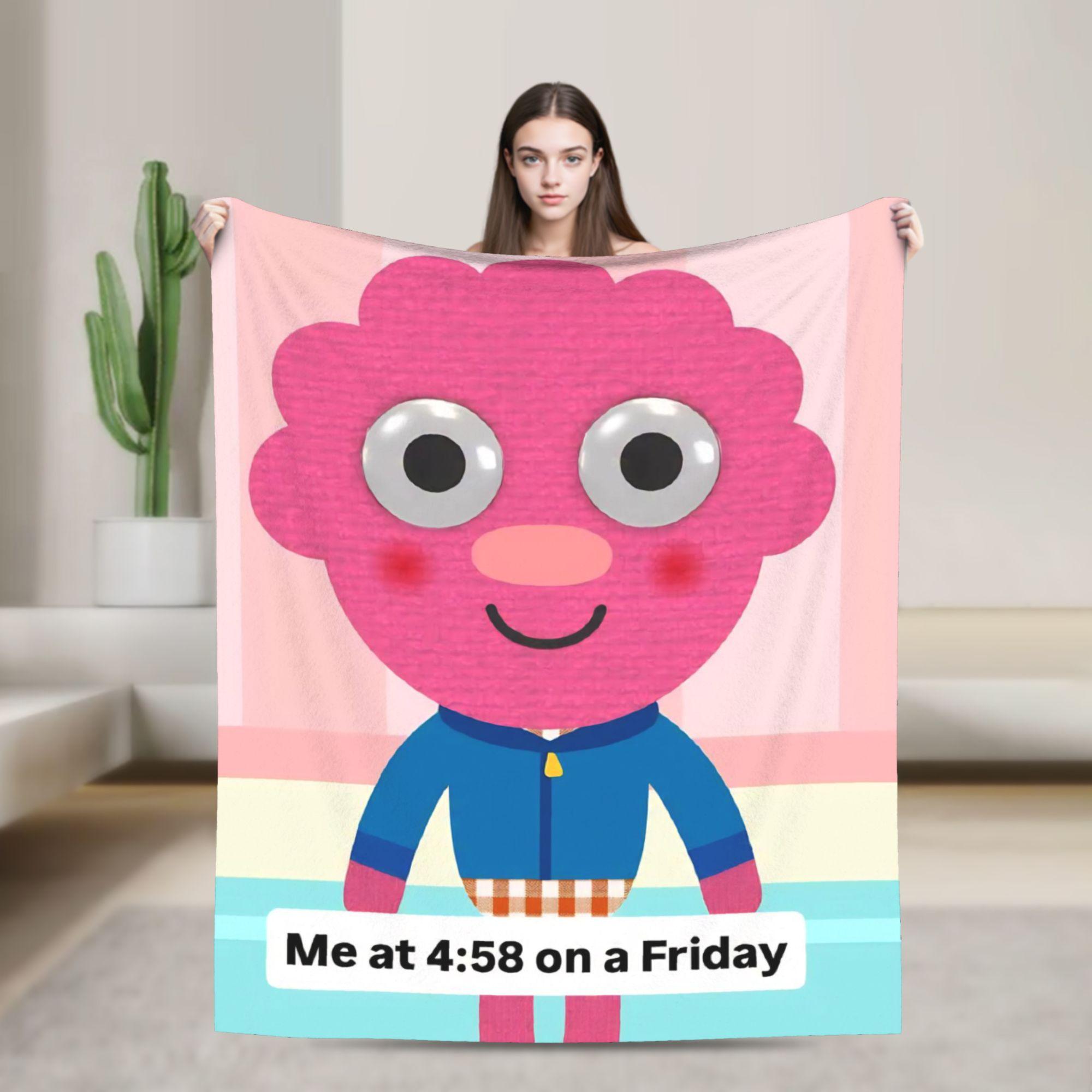 Noodle Pals Micro Super Simple Songs Blanket Quality Warm Soft  Throw Blanket Autumn Travel Home Decor Comfortable Bedspread 30x40in